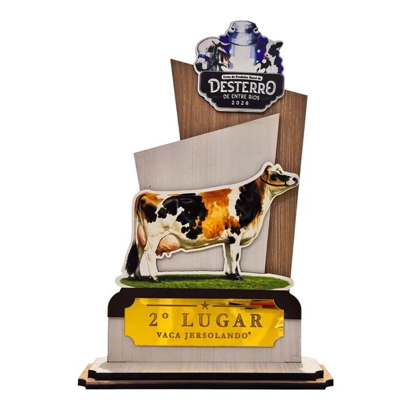 Troféu personalizado vaca Jersolando