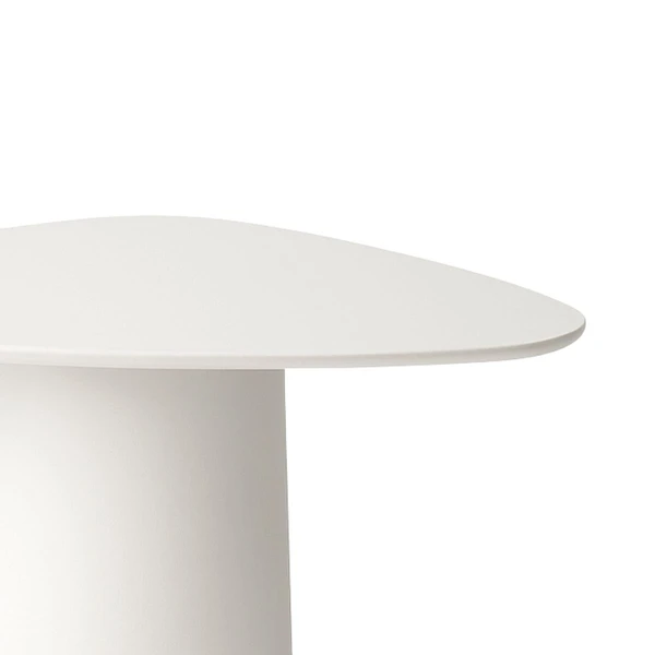Mesa de Jantar Cone Orgânica Tríon Redonda 100x103 cm Laca Branca