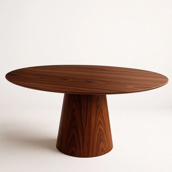 Mesa de Jantar Cone Oval 120x80 cm Madeira Pau Ferro