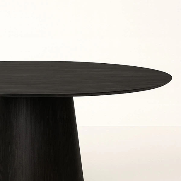 Mesa de Jantar Cone Oval 180x100 cm Base Madeira Ébano
