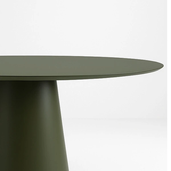 Mesa de Jantar Cone Oval 198x122 cm Laca Verde Musgo