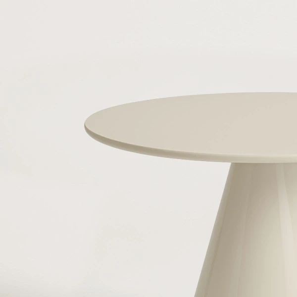 Mesa de Jantar Cone Redonda 150 cm Laca off white