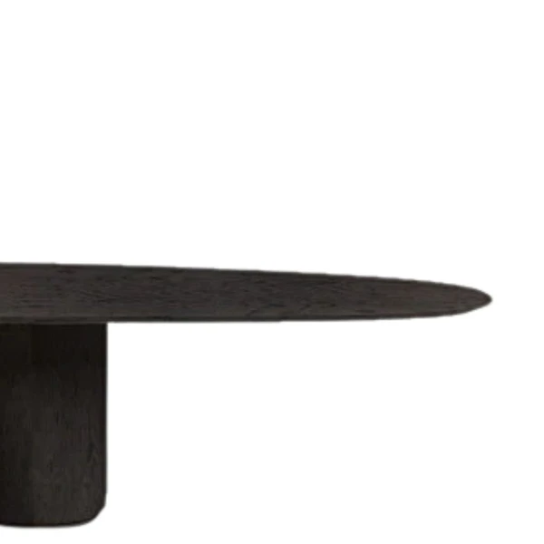 Mesa de Jantar Oásis Orgânica Cilíndrica Ébano 120x80 cm