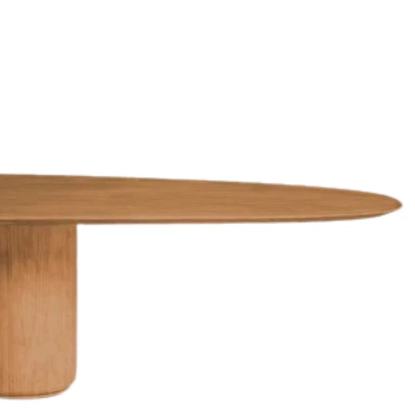 Mesa de Jantar Oásis Orgânica Cilíndrica Freijó 137x90 cm