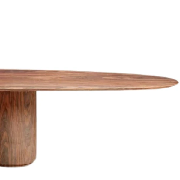 Mesa de Jantar Oásis Orgânica Cilíndrica Pau Ferro 120x80 cm