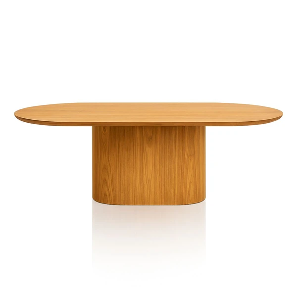 Mesa de Jantar Oblongo 160x90 cm Base Freijó Tampo Mdf Freijó