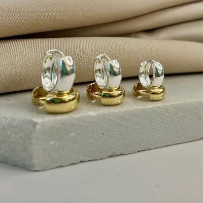 BRINCO ARGOLINHA LISA GROSSA BANHO OURO 18K