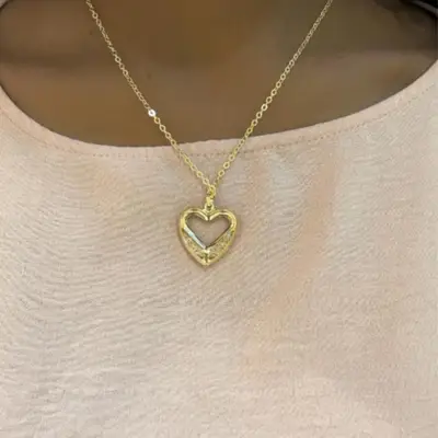 COLAR CORAÇÃO COM ZIRCÔNIA CRISTAL