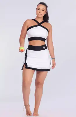 CONJUNTO PATY SHORT SAIA + TOP CRUZADO CODAR203