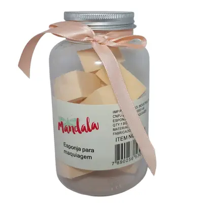 KIT COM 12 ESPONJAS TRIANGULAR PARA MAQUIAGEM MANDALA