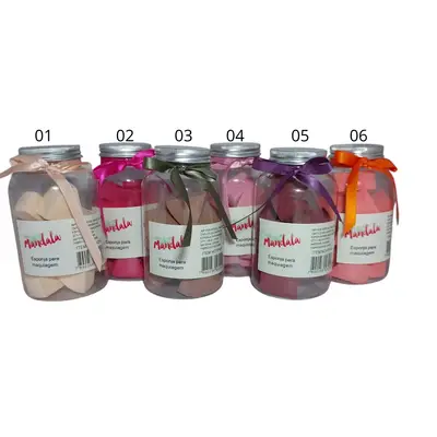 KIT COM 12 ESPONJAS TRIANGULAR PARA MAQUIAGEM MANDALA