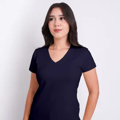 T-SHIRT TRADICIONAL FEMININO COTTON PLACA CR72001