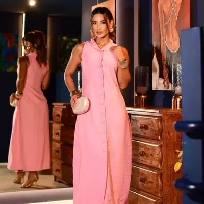 VESTIDO KELY COR AZUL CÉU
