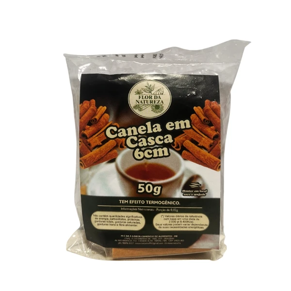 Canela em Casca 6cm 50g Flor da Natureza