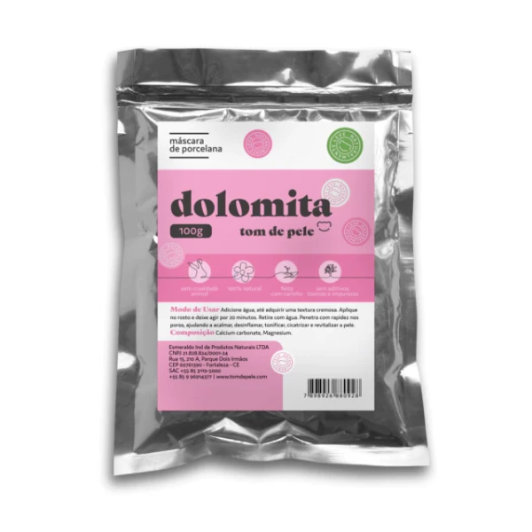 Dolomita Máscara de Porcelana 100g Tom de Pele