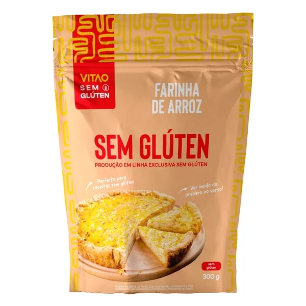 Farinha de Arroz Sem Glúten Vitao 300g