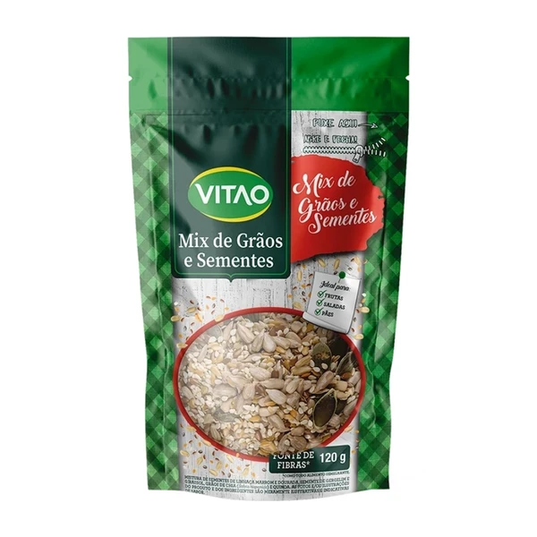 Mix De Grãos E Sementes Sem Glúten Vitao 120g