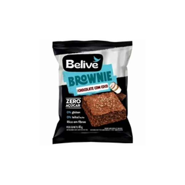 Brownie Zero Açúcar e Sem Glúten Belive 40g