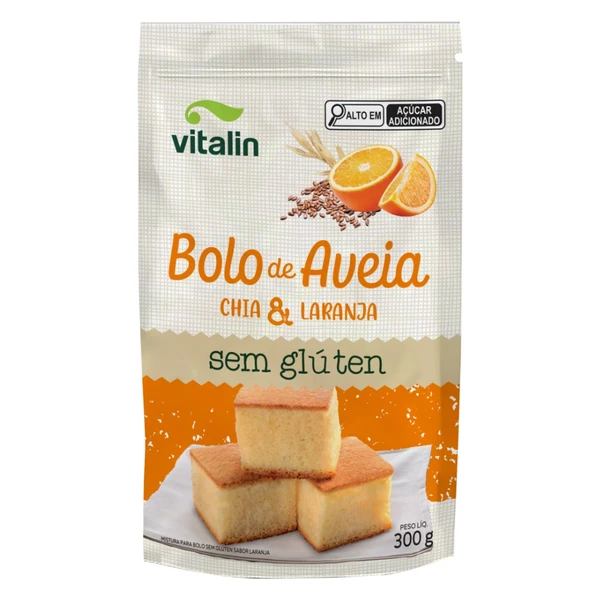 Bolo de Aveia Chia Com Laranja Vitalin 300g