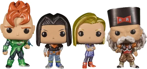Funko Pop Animation Android 16, Android 17, Android 18 e Dr. Gero: Dragon Ball Z