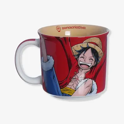 Mugs Luffy One Piece: Ceramic Mug Zona Criativa 350ML