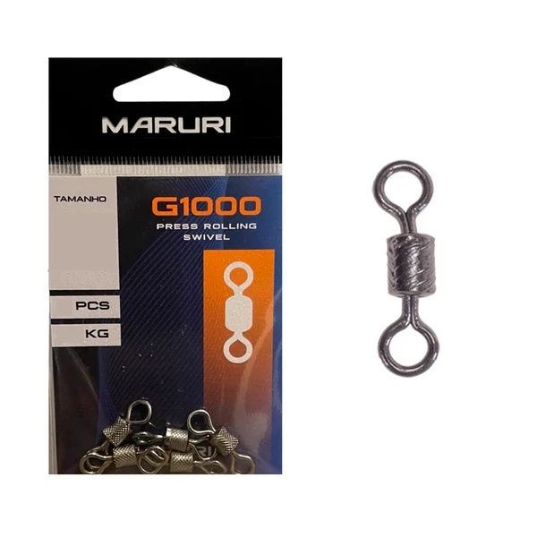 GIRADOR COM ROLAMENTO PARA LINHA DE PESCA 10 UNIDADES MARURI Tamanho:N° 10
