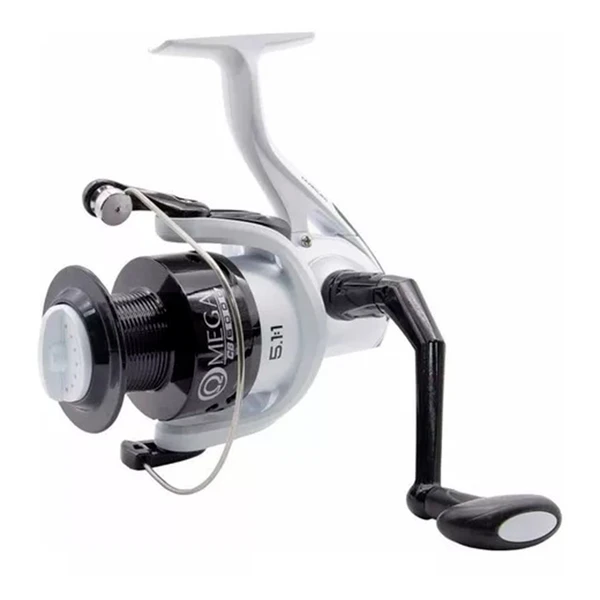 MOLINETE OMEGA 3000 COM 5 ROLAMENTOS MARURI DRAG 5 KG COR:Preto
