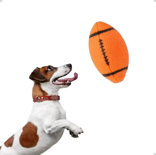 Brinquedo para Cachorro Bola Mordedora Futebol Americano