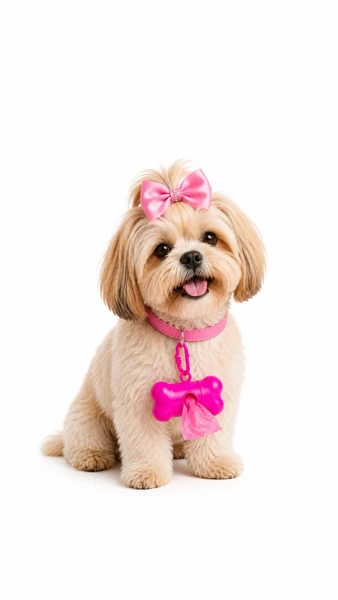 Kit Cata Caca Com 2 Refis Sacos Porta Saquinho Pet Cães Gatos Cachorro Recolher Cocô ROSA