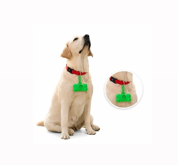 Kit Cata Caca com Porta Saquinhos Higiênicos para Cães + 2 Rolos VERDE