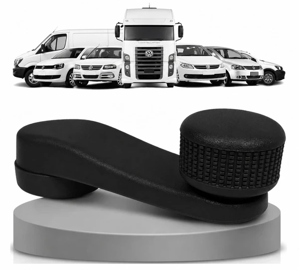 MANIVELA REGULADORA DO VIDRO GOL G3 G4 G5 POLO / CAMINHÃO VW . PRETA