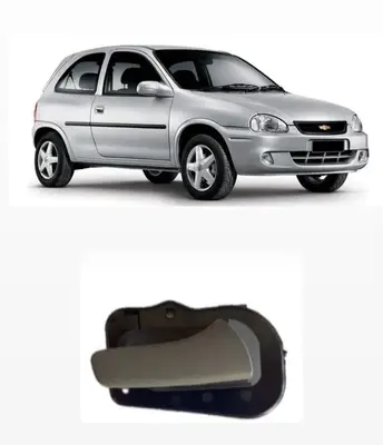Maçaneta interna  Dianteira Direita ( lado Passageiro ) Corsa 95 a 2002 Corsa Classic Todos Cor Cinza
