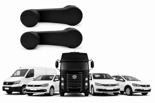 PAR MANIVELA REGULADORA DO VIDRO GOL G3 G4 G5 POLO / CAMINHÃO VW . PRETA