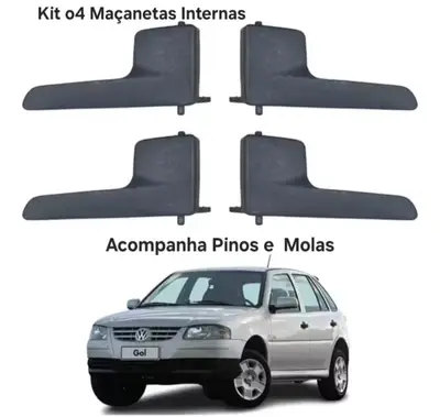 kit 04 Maçanetas internas Gol Parati Saveiro G4  Fox Cor Grafite