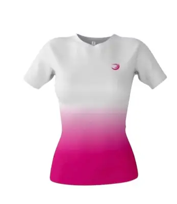 Babylook Branco e Pink Treino Dry Fit Summer Pro Corrida Academia Anti Odor Esportiva