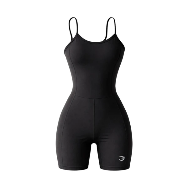 Macacão Fitness Feminino Poliamida Treino Look Academia Preto