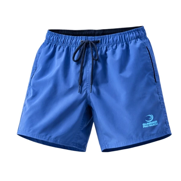 Shorts Treino Masculino Adulto Azul Royal com Bolsos Elastano