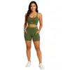 Shorts com Bolsos Laterais Verde Academia Poliamida Treino