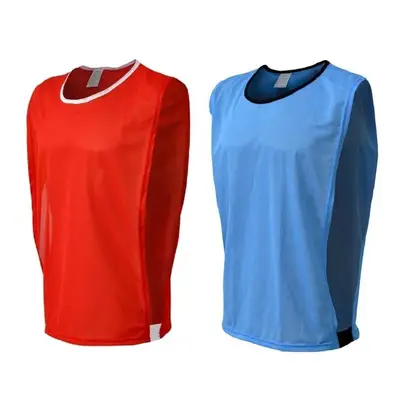 10 Coletes de Treino Divididos em Duas Cores (5 Vermelho + 5 Azul Claro)