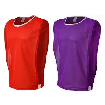 10 Coletes de Treino Divididos em Duas Cores (5 Vermelho + 5 Roxo)