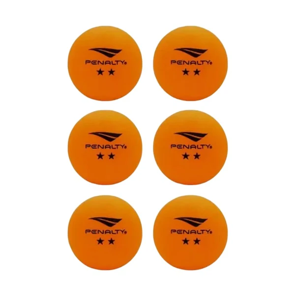 Kit 6 Bolas De Tênis De Mesa Penalty 2 Estrelas Ping Pong