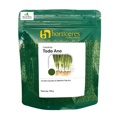 Sementes de Cebolinha Todo Ano Horticeres Pcte C/ 100 Gramas