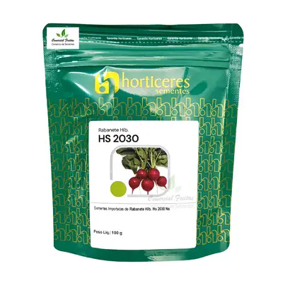 Sementes de Rabanete Híbrido HS 2030 Pcte C/ 100 Gramas