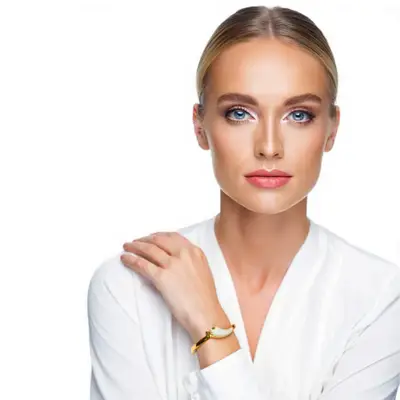 Bracelete Cobra com Zircônias - Banhado em Ouro 18k