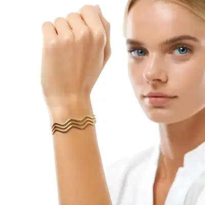 Bracelete Feminino Fio Triplo -  Banhado em Ouro 18k