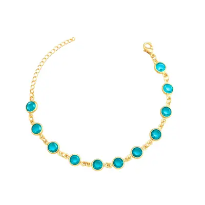 Pulseira Cristal - Banhada em Ouro 18k