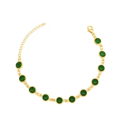 Pulseira Cristal - Banhada em Ouro 18k
