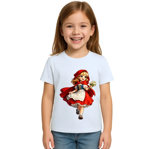 Camiseta Chapeuzinho Vermelho Bouquet Estampa Personalizada