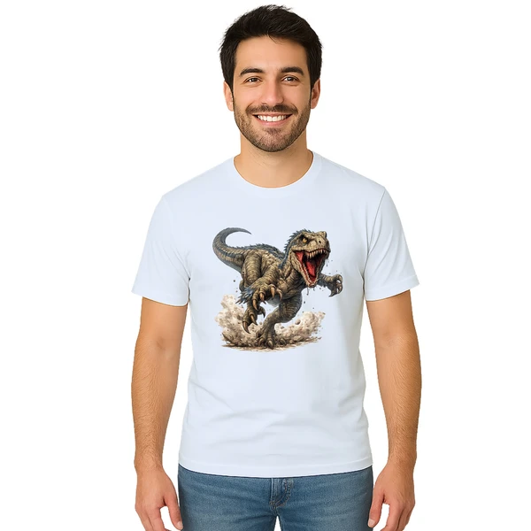 Camiseta Dinossauro Velociraptor Estampa Personalizada