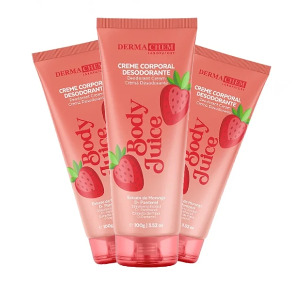 Hidratante Corporal Body Juice 100ml Morango - Dermachem